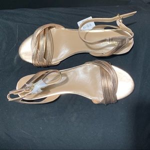 Flat gold sandals